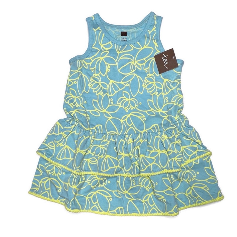 Tea Collection Pom Pom Ruffle Tank Baby Dress